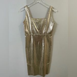 Alice + Olivia Norah Metallic Leather NYE Dress